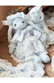 Mademoiselle Pearl Lace Figure Cat and Rabbit Bag(Reservation/2 Colours/Full Payment Without Shipping)